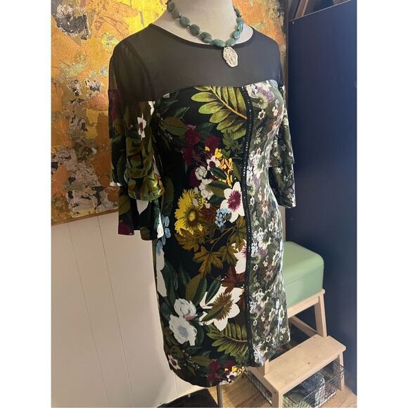 Desigual Morgana Autumn Floral Dress Retail $130 M - Picture 4 of 13